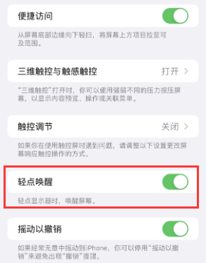 天等苹果授权维修站分享iPhone轻点无法唤醒怎么办