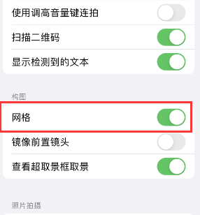 天等苹果手机维修网点分享iPhone如何开启九宫格构图功能