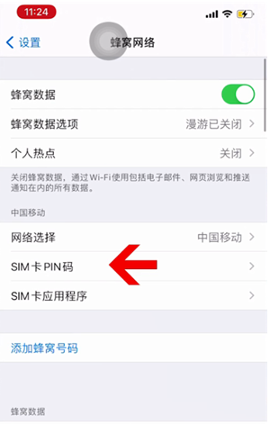 天等苹果14维修网分享如何给iPhone14的SIM卡设置密码 