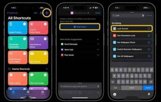 天等苹果14锁屏维修店分享iPhone14升级iOS16.4后如何创建锁屏快捷方式 
