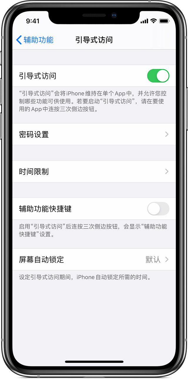 天等苹果手机维修分享如何在 iPhone 上退出引导式访问 