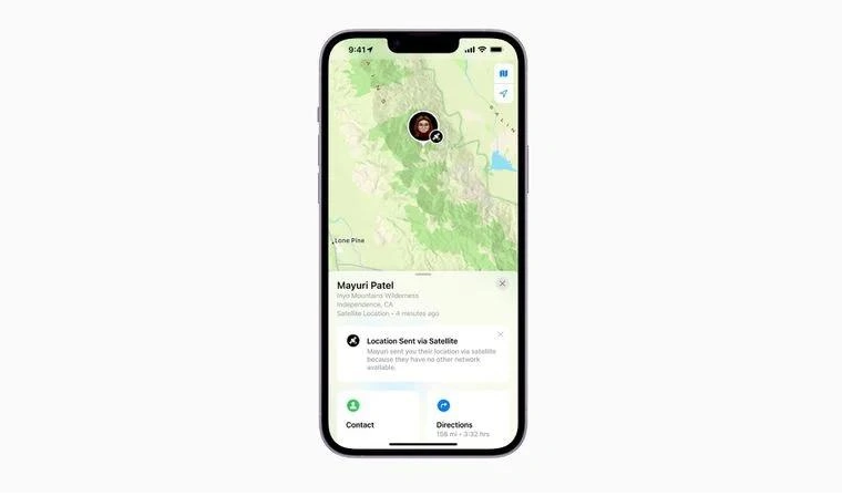 天等苹果14维修分享iPhone14系列中 FindMy功能通过卫星分享位置方法教程 